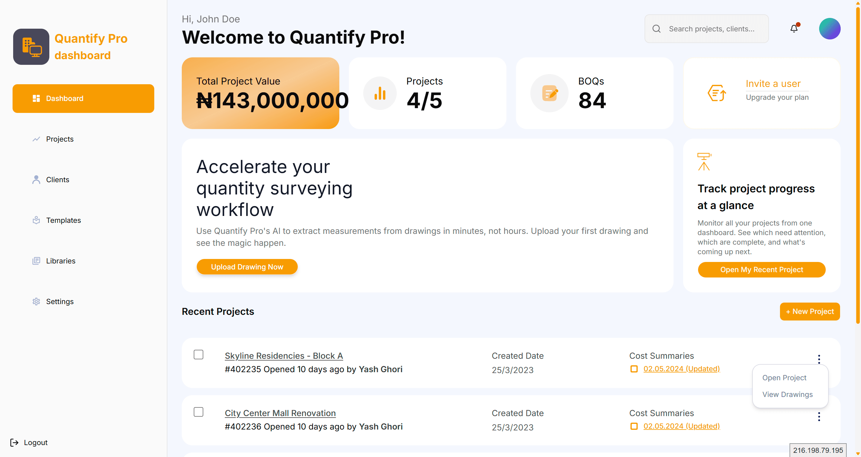 QuantitySurvey Helper